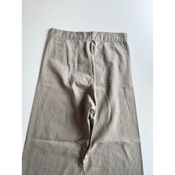 KLAXON HOWL Army Green 100% Cotton Twill Wide Leg Cropped Sailor Pants, Size 28 - Picture 6 of 13